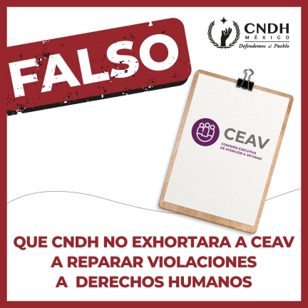 Que no exhortará a CEAV a reparar violaciones a Derechos Humanos