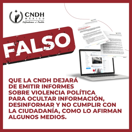 Falso que la CNDH 