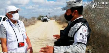Personal de la CNDH realiza diligencias periciales en Camargo, Tamaulipas