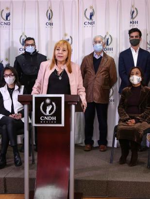 Mensaje con motivo del primer año de gestión de la Presidenta Rosario Piedra Ibarra, al frente de la Comisión Nacional de los Derechos Humanos