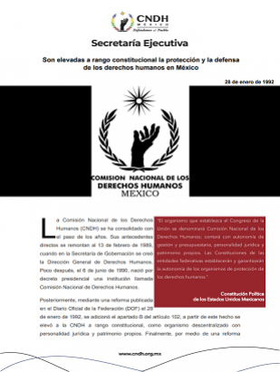 Son elevadas a rango constitucional la protección y la defensa de los derechos humanos en México