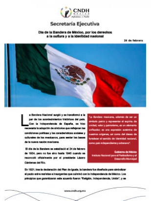 Día de la Bandera de México, por los derechos a la cultura y a la identidad nacional