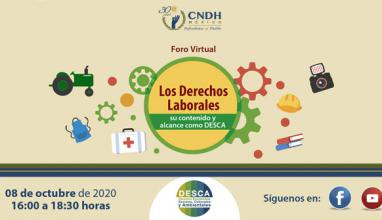 Foro virtual Los Derechos Laborales, su contenido y alcance como DESCA