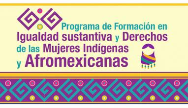 Programa de Formación en Igualdad Sustantiva y Derechos de las Mujeres Indígenas y Afromexicanas.